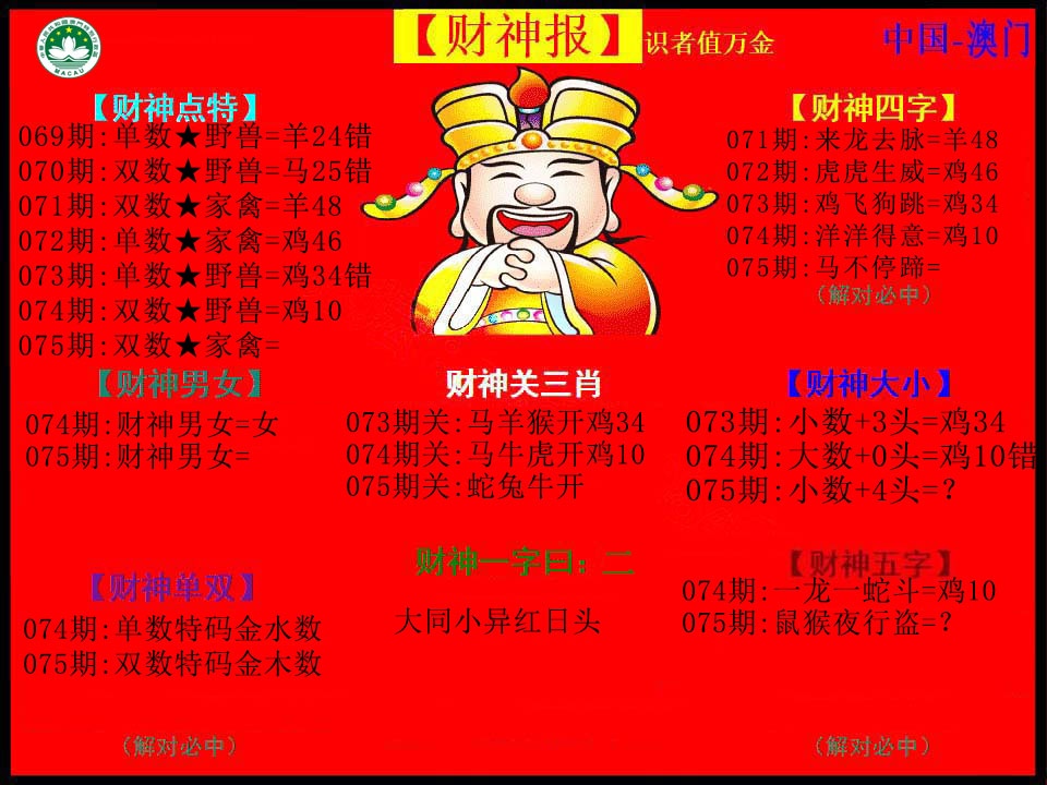 075期红财神[图]